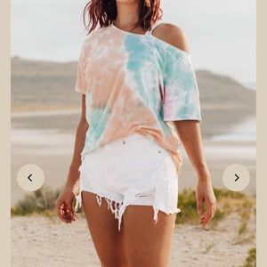 Mazik Tie Dye Off Shoulder Shirt